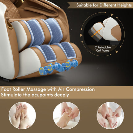 Zero Gravity Full Body Massage Chair with SL Track and Yoga Stretching