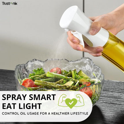 -Glass Oil Sprayer for Cooking, Baking & Grilling | Mister Oil Sprayer with Fine Mist | Refillable Cooking Oil Spray Bottle for Air Fryer & Salad | Leakproof | Lightweight | 6.7 Ounce