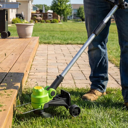 20V Cordless Weed Wacker - String Trimmer Grass Trimmer, 12 Inch 2 in 1 Grass Trimmer&Edger Lawn Tool, Auto Line Feed, Includes 2X2.0Ah Batteries, Fast Charger, 8 Pcs Spools Lines for Yard