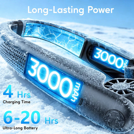 Portable Neck Fan, 5-Speed Adjustable Airflow Direction, 8000Mah Rechargeable, Wearable Personal Air Cooler, Neck Air Conditioner, Summer Gifts for Dad Men Women Mom