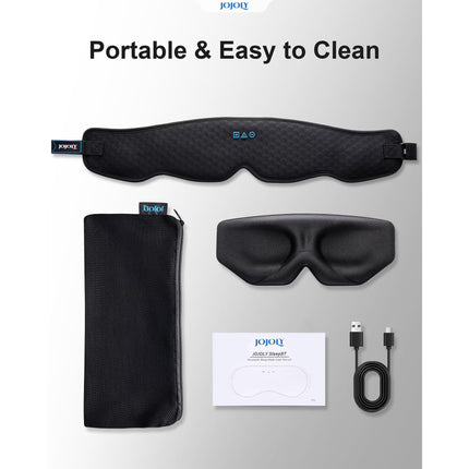 Tech Sleep Mask with Bluetooth 5.2 –  3D Blackout, Detachable, Zero Pressure for Travel