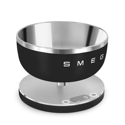 SMEG Contemporary Digital Kitchen Scale with Removable Bowl (Black)