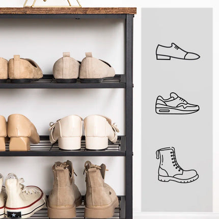 26.8" H 20-Pair Metal Shoe Rack