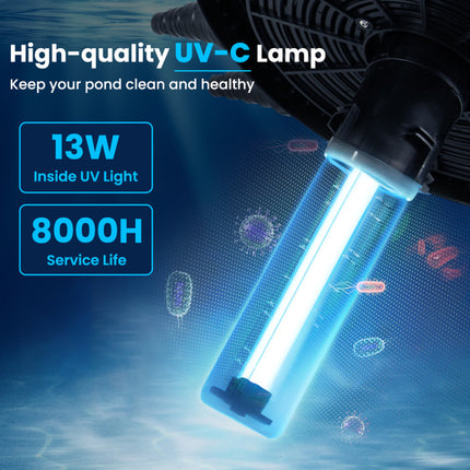 Bio Pressure Pond Filter with 13W UV-C Light 2642 GPH Pond Filter System