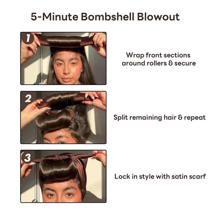Heatless Curls Overnight Blowout Rods,Hair Rollers Hair Curlers to Sleep In