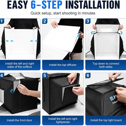 Upgraded 16"X16" Photo Studio Light Box & Soft Box
