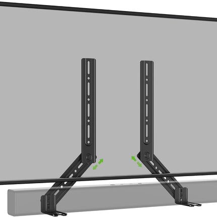 Soundbar Mount, Sound Bar Mount for Mounting above or under TV, Fits Most of Sound Bars up to 16 Lbs, with Detachable Extension Plates
