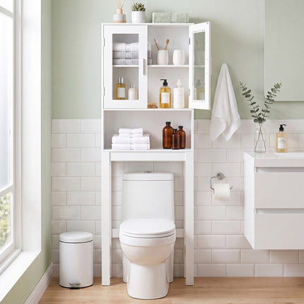 Over the Toilet Bathroom Storage Cabinet with Adjustable Shelf