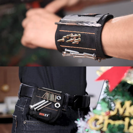 2 Pieces Magnetic Wristband for Holding Screws, Gifts for Men, Tool Belt Magnetic Wristband for Holding Screws, Cool Gadgets Gifts for Him Men Women Husband (Gift Box)
