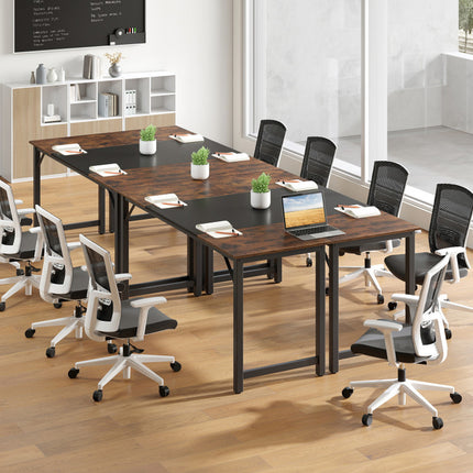 63 Inch Modern Splice Computer Desk with Heavy Duty Steel Frame