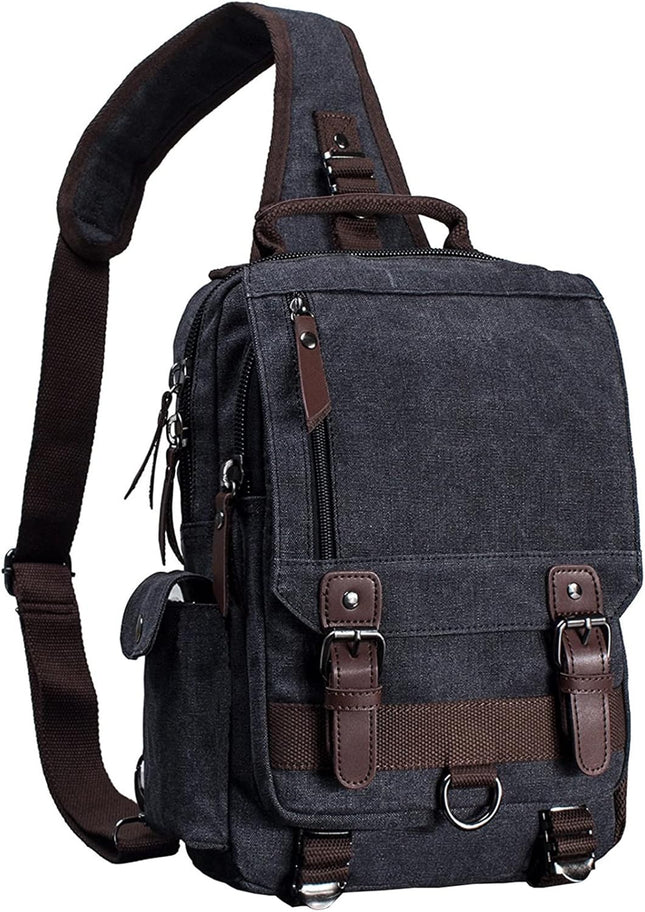 Canvas Cross Body Messenger Bag Shoulder Sling Backpack Travel Rucksack