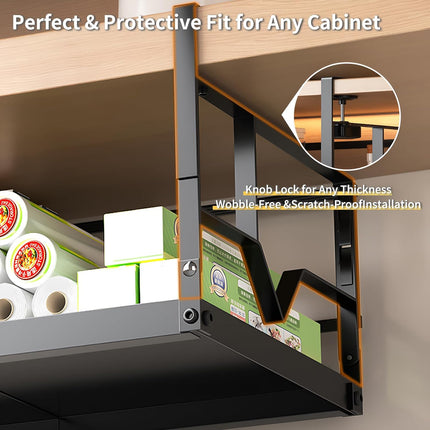 Pruebox under Shelf Storage Basket Organizer Adjustable Heavy Duty Hanging