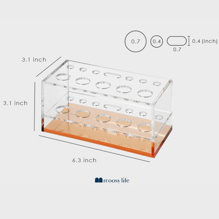 Makeup Brush Holder Organizer, Brush Holder for Vanity, Acrylic Makeup Brush Organizer Countertop Makeup Brush Drying Rack, 12 Slots Acrylic Holder