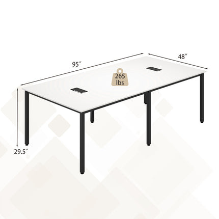 8 Feet Conference Room Table Large Meeting Table Seats up to 10 People