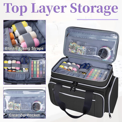Sewing Supplies Organizer, Double Layer Sewing Storage Organizer