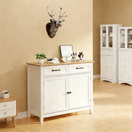 32'' Kitchen Storage Island with Drawer and Adjustable Shelf