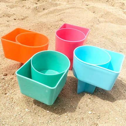 Beach Cup Holder, Keep Drinks Stable and Out of Sand, 4 Pack