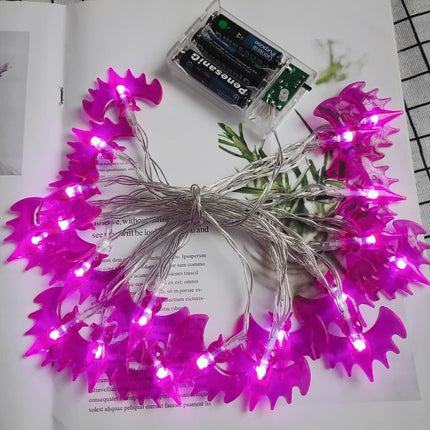Halloween String Lights 10Ft 20 Leds Battery Operated Outdoor Decorations Bat Lights for Halloween Party Decor