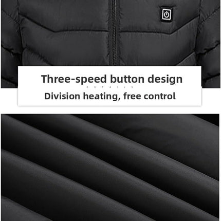 Heated Hoodie for Men Women Heated Jacket with 3 Heating Levels Multiple Heating Zones Lightweight Zip Coat Outdoor