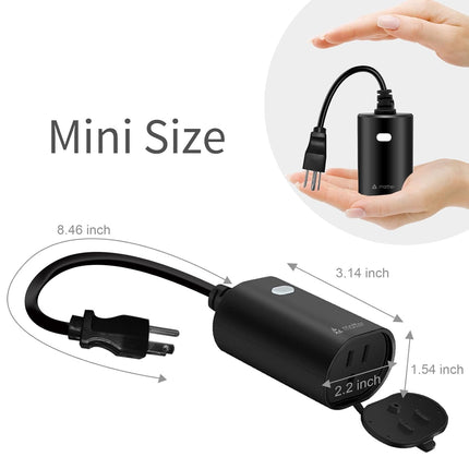 Outdoor Smart Plug, Matter Smart Plug, Smart Home Wi-Fi Outlet IP65 Waterproof, Compatible with Alexa, Apple Home, Smartthings, Google Home, Smart Life, IP65 Waterproof, 2.4Ghz, 2 Pack