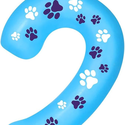 Blue Dog Paw Birthday Number Candles