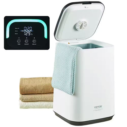 Towel Warmer Bucket 20 L, 24H Delay Timer, 20/40/60 Min Auto Shut Off, Child Lock, Towel Warmer, White Electricplug-Ln