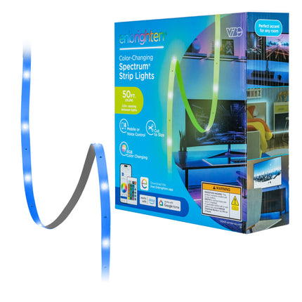 Vibe 50’ Smart LED Light Strip, App & Remote Control, RGB Color Changing