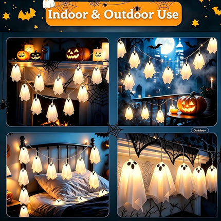 Halloween Decorations Outdoor, Solar Ghost Halloween Decor Lights