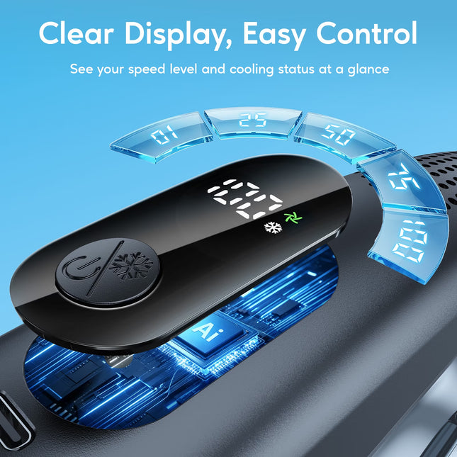Portable Neck Fan, 5-Speed Adjustable Airflow Direction, 8000Mah Rechargeable, Wearable Personal Air Cooler, Neck Air Conditioner, Summer Gifts for Dad Men Women Mom