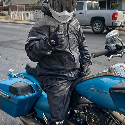 Waterproof Outdoors Motorcycle Rain Suits for Men & Women Cycling 2-Piece Breathable & Windproof Wet Weather Protection