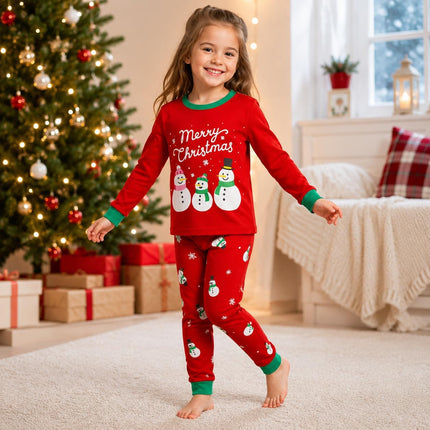 Kids Christmas Pajamas Toddler Boys Girls Sleepwear 2 Piece Pjs Clothes Set