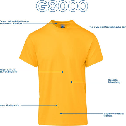 Unisex-Adult Dryblend T-Shirt, Style G8000, Multipack