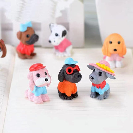 8Pcs Dog Cake Topper Puppy Cake Decorations Puppy Cupcake Topper Mini Doggie Figurines Toy Doggie Decor Pet Theme Cupcake for Kids Birthday Baby Shower Animal Theme Party Supplies