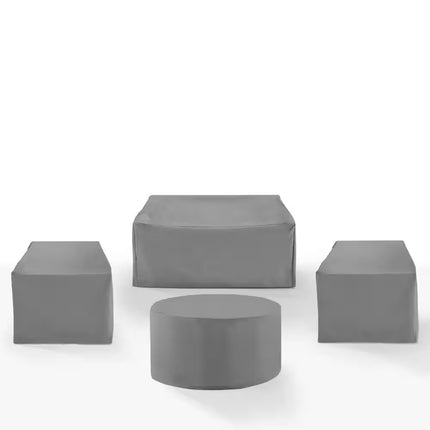 4-Pieces Gray Outdoor Furniture Cover Set