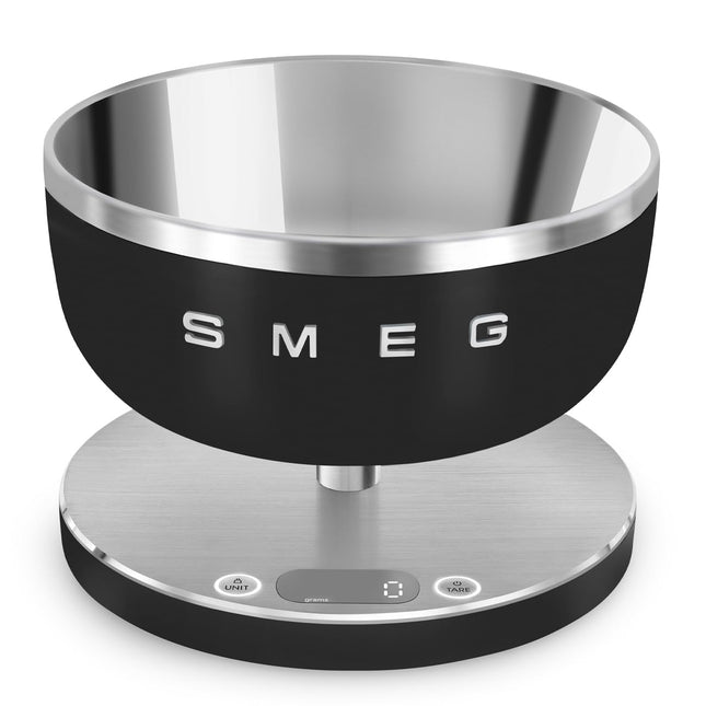 SMEG Contemporary Digital Kitchen Scale with Removable Bowl (Black)
