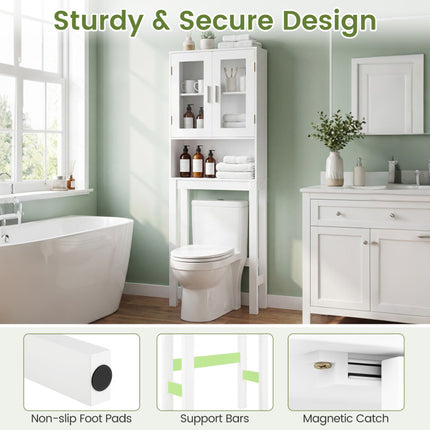 Over the Toilet Bathroom Storage Cabinet with Adjustable Shelf