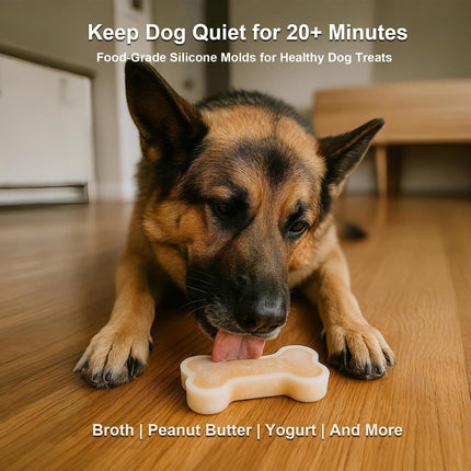 5IN Big Bone Dog Cat Treat Molds 2 Pack, DIY Flavors for Puppy. Food Safe Silicone for Oven. Large Ice Cube Mold for Pet Chew, Cooling. Pets Birthday Cake Baking. Fun Gift for Dog Lover