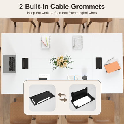 8 Feet Conference Room Table Large Meeting Table Seats up to 10 People