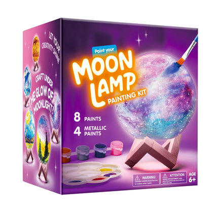 DIY 3D Moon Lamp Painting Kit, Paint Your Own Moon Light Arts and Crafts Kit for Kids 6 8 10 12,Valentine Easter Birthday Gifts for Boys Girls