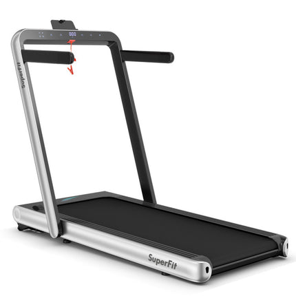 4.75HP 2 in 1 Folding Walking Pad Treadmill with Remote APP Control