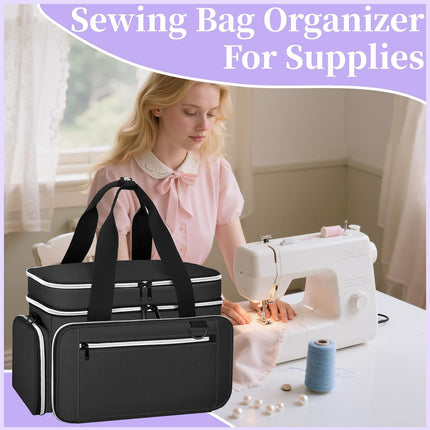 Sewing Supplies Organizer, Double Layer Sewing Storage Organizer