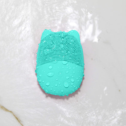 Vibelle Facial Cleansing Brush, Soft Facial Waterproof Exfoliator Cleanser With16 Pack Reusable Makeup Cleanser Pads- Face Scrubber with Travel Makeup Bag (Green)