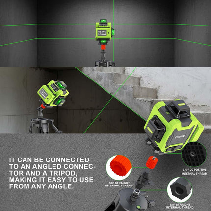 Laser Level 360° Green Cross Line Self Leveling Laser Measuring Tool