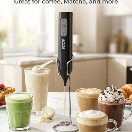 Rechargeable Milk Frother Handheld, Electric Coffee Frother Wand