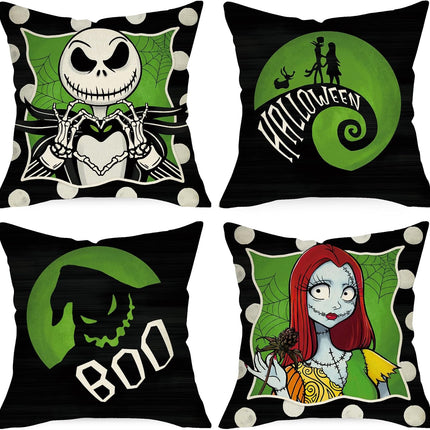 Halloween Decorative Throw Pillow Covers 18 X 18 Set of 4