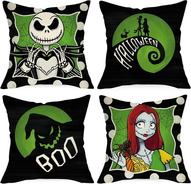 Halloween Decorative Throw Pillow Covers 18 X 18 Set of 4