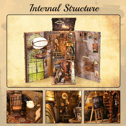 Book Nook Kit for Adult, DIY Miniature Dollhouse Kit, Airship Model