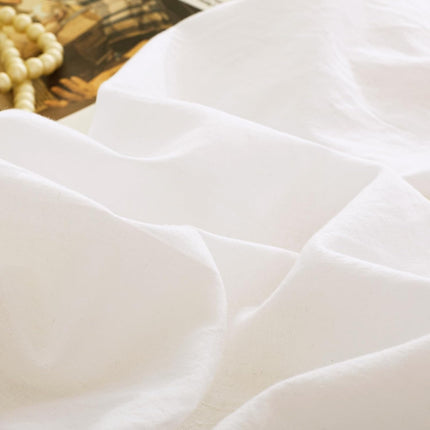 100% Linen King Pillow Cases Set of 2 (20"X36"), White Natural Linen