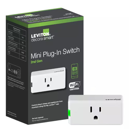Decora Smart Wi-Fi Single Outlet Plug-In Switch,15 Amp 120-Volt, White