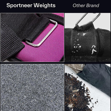 Adjustable Ankle Weights, 2-7 Lb per Pair, Removable Weights